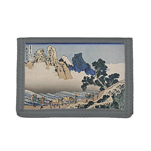 Back of Fuji mountain from Minobu river Hokusai   Trifold Wallet