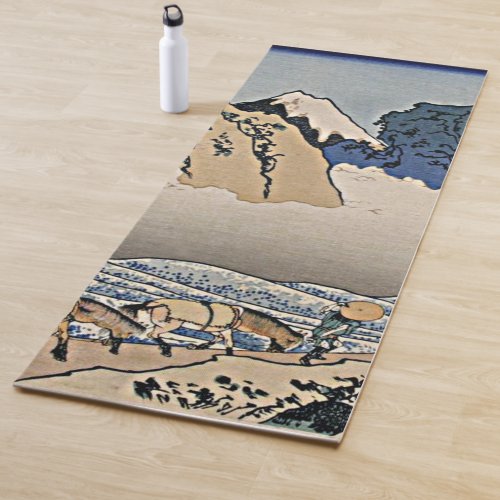 Back of Fuji mountain from Minobu river Hokusai   Yoga Mat