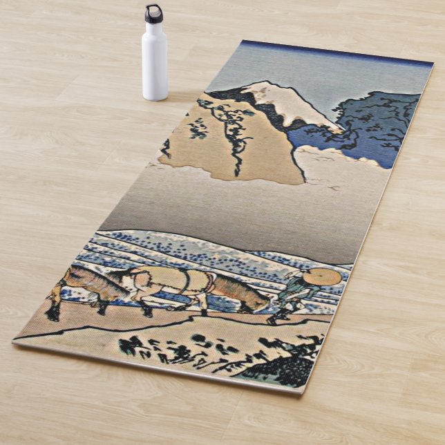 Back of Fuji mountain from Minobu river Hokusai   Yoga Mat (In Situ)