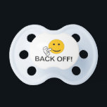 Back Off Baby Pacifier<br><div class="desc">A middle finger with words saying back off makes a cute baby pacifier.</div>