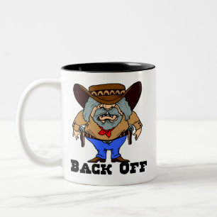 Back Off Funny Western Mug