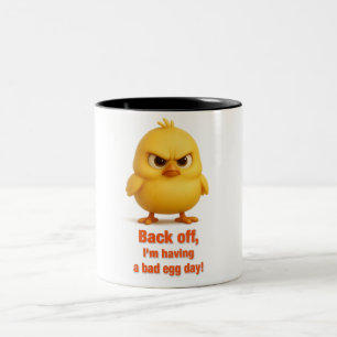 Back Off, I’m Having a Bad Egg Day – Angry Chicken Two-Tone Coffee Mug