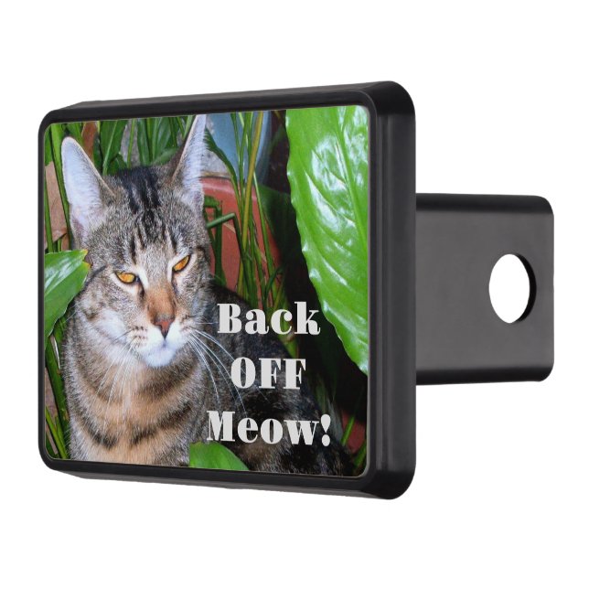 Back Off Meow Cat  Hitch Cover (Left)