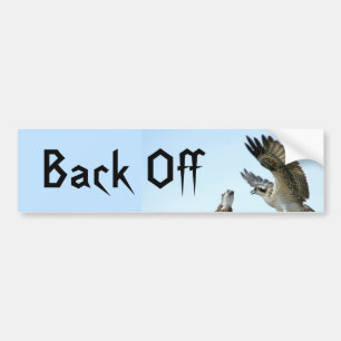 Back Off Osprey Hawk Bumper Sticker