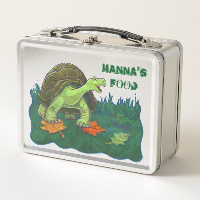 Back Off Personalized Tortoise Luchbox Metal Lunch Box (Front)