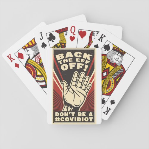 BACK OFF playing cards
