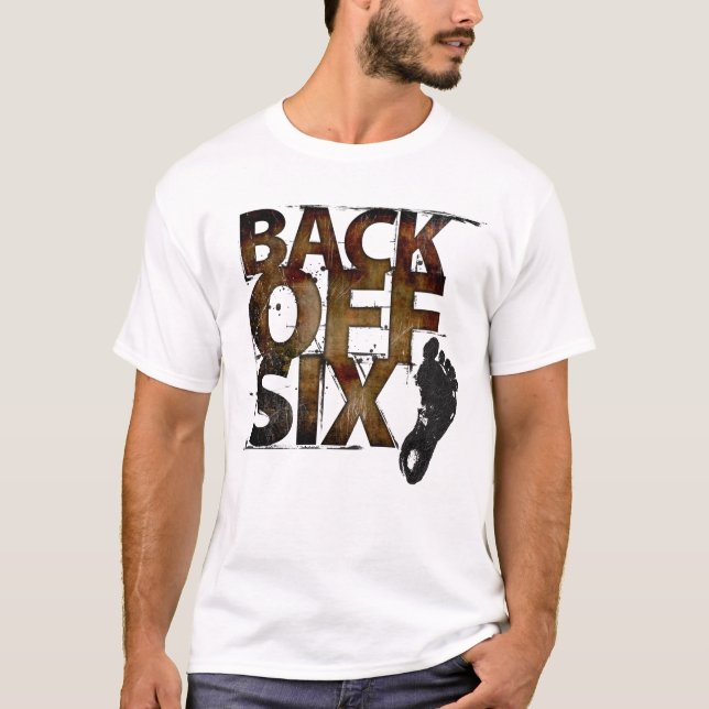 Back Off Six Feet Anti Social Distancing Lettering T-Shirt (Front)