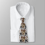 Back Off Six Feet - Fashionable Social Distancing Neck Tie at Zazzle
