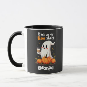 Back On My Boo Sheet Funny Halloween Boo Ghost Mug