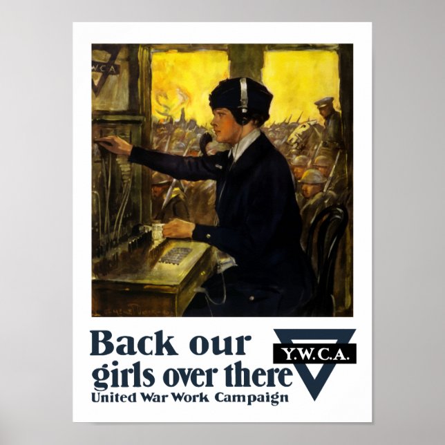 Back Our Girls Over There -- YWCA Poster (Front)