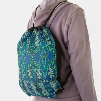 Back Pack- Water Lilies (lotus pond) SpaceCake art Drawstring Bag