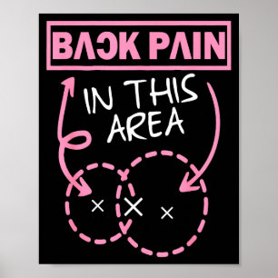 Back Pain In This Area Funny  Poster