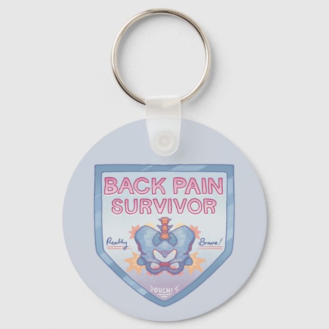 Back Pain Survivor Keychain (Front)