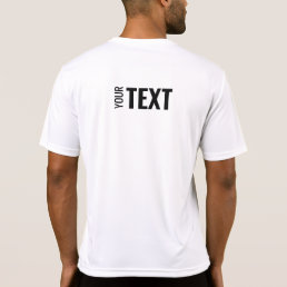 Back Print Activewear Sport Your Text Mens Modern T-Shirt
