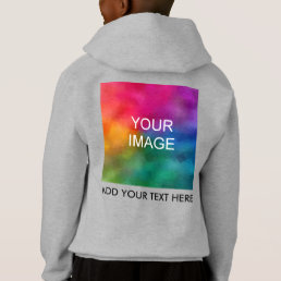 Back Print Add Your Photo Text Here Kids Boys Hoodie