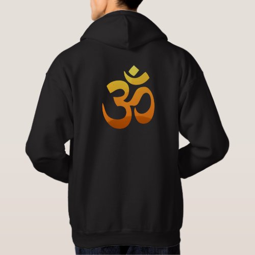 Back Print Om Mantra Symbol Yoga Mens Hoodie