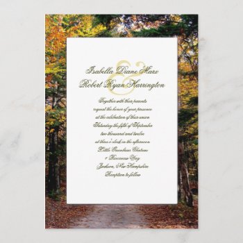 Back Road Custom Fall Wedding Invitations by fallcolors at Zazzle