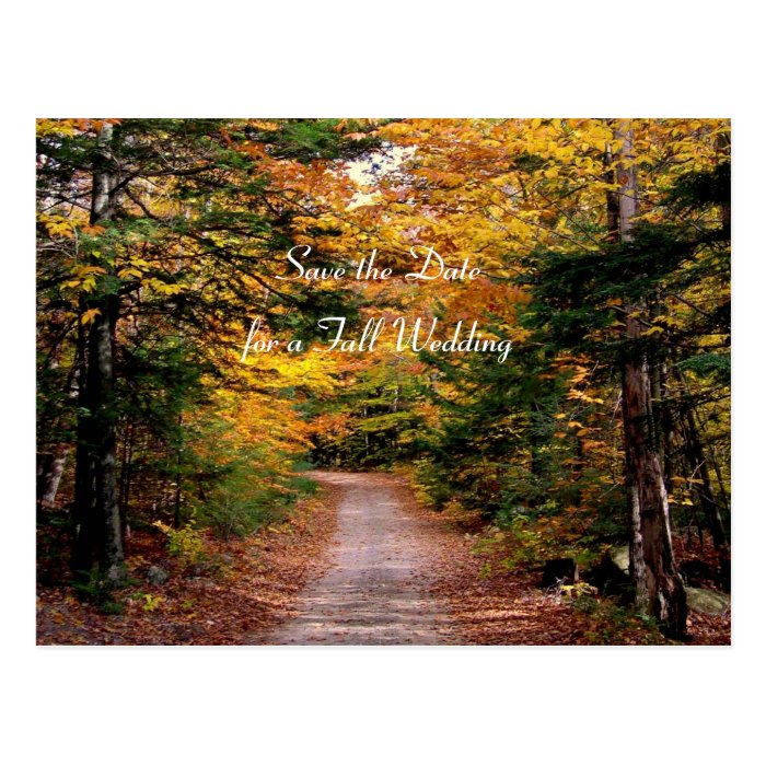 Back Road Fall Save the Date Template Postcards