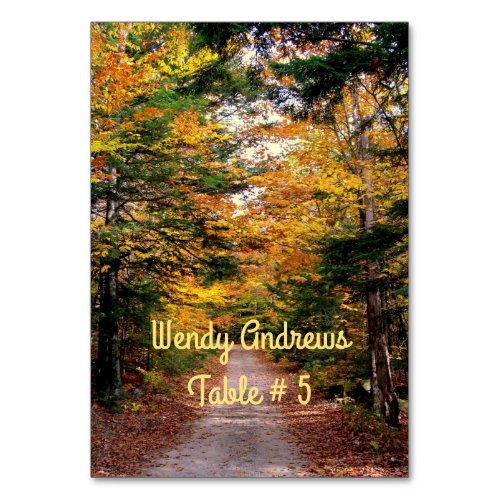 Back Road Fall Wedding Place  Escort Cards