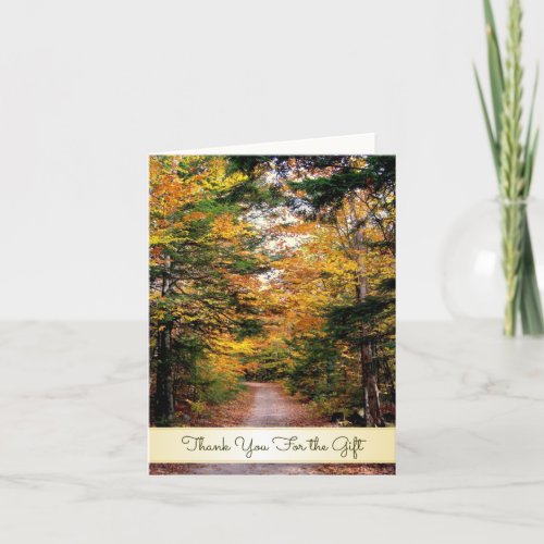 Back Road Fall You Thank For the Gift Thank You Card