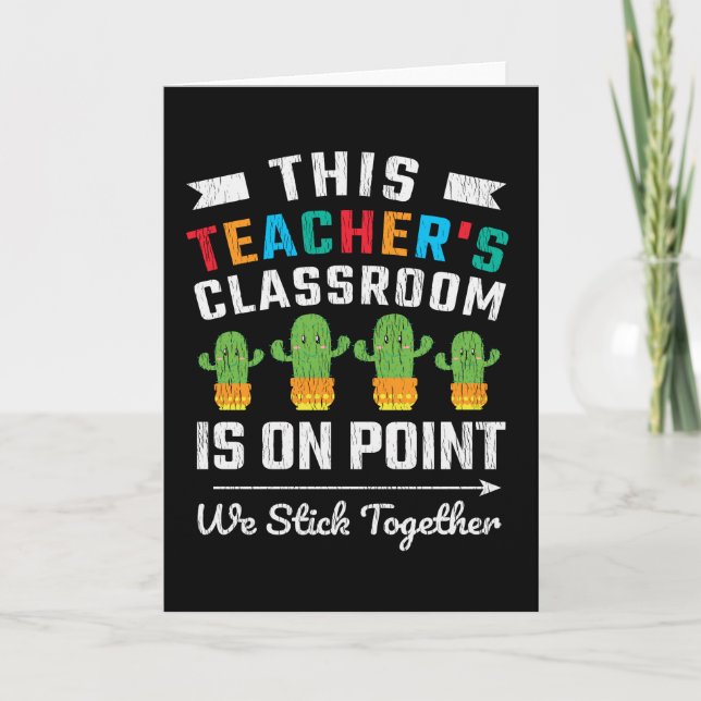 Back School Matching Teachers Classroom Students Card (Front)