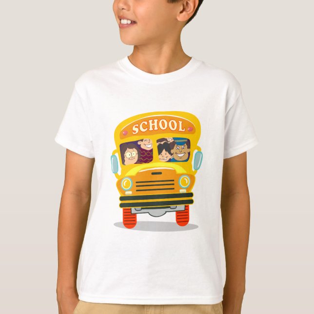BACK SCHOOL SCHOOLBUS BUS STUDENTS TRANSPORTATION T-Shirt (Front)