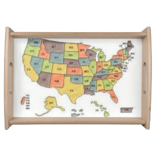 back school usmap dinner serving tray