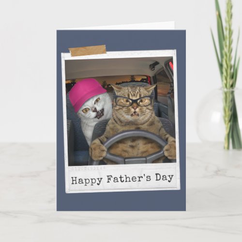 Back Seat Driver Happy Fathers Day Card