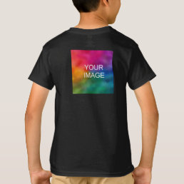 Back Side Design Print Customizable Template Boys T-Shirt