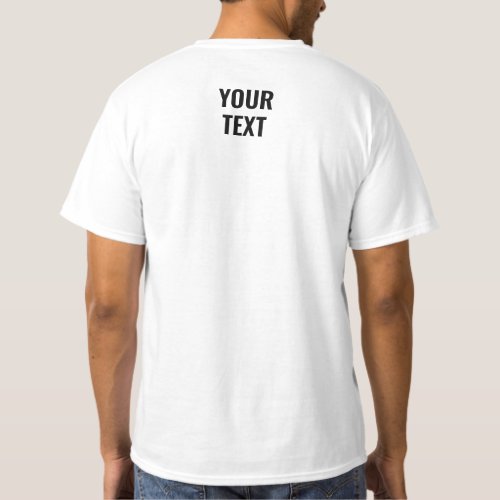 Back Side Design Print Template Mens White T_Shirt