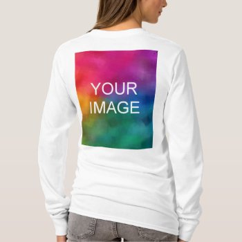 Back Side Design Template Womens Long Sleeve T-shirt by art_grande at Zazzle