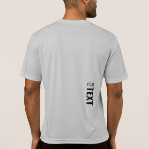 Back Side Print Activewear Silver Mens Sport T-Shirt
