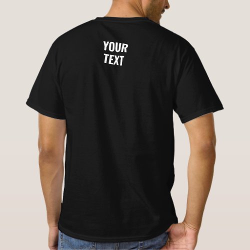 Back Side Print Design Template Mens Black T_Shirt