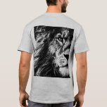Back Side Print Template Pop Art Lion Face Mens T-Shirt<br><div class="desc">Pop Art Lion Face Template Modern Elegant Men's Basic Grey T-Shirt.</div>