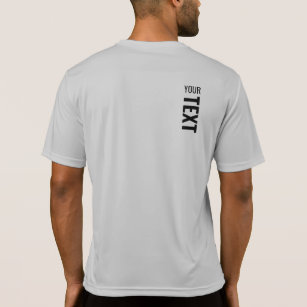 Back Side Template Mens Sport Activewear Silver T-Shirt