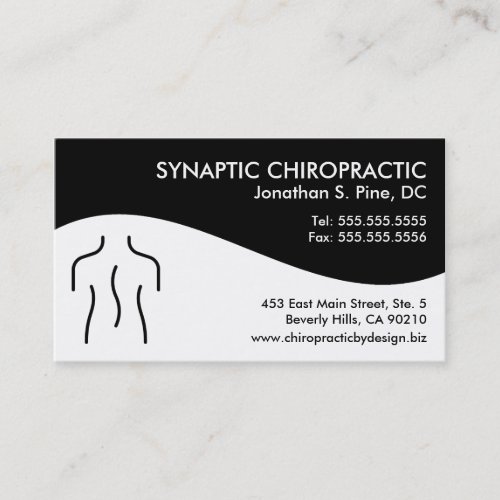 Back Silhouette Logo Chiropractic Appointment Card