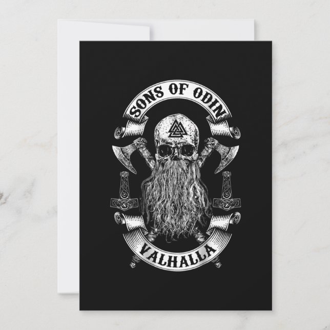 Back-Sons Of Odin- Vikings Nordish Invitation (Front)