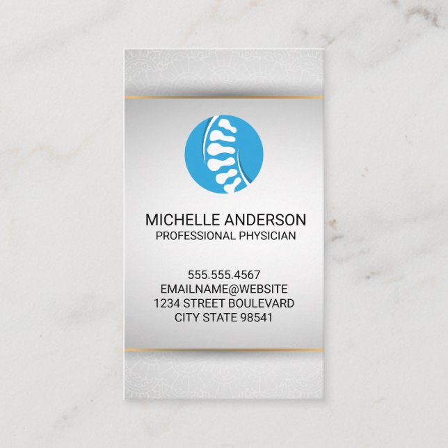 Back Spine | Health and Wellness Business Card (Front)