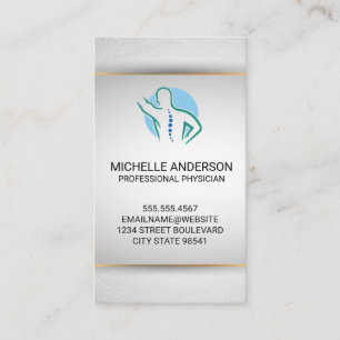 Back Spine Logo Chiropractor Massage Therapy Business Card
