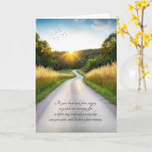 Back Surgery Country Road Sentimental Get Well Card