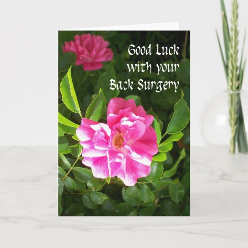 Back Surgery Good Luck Card