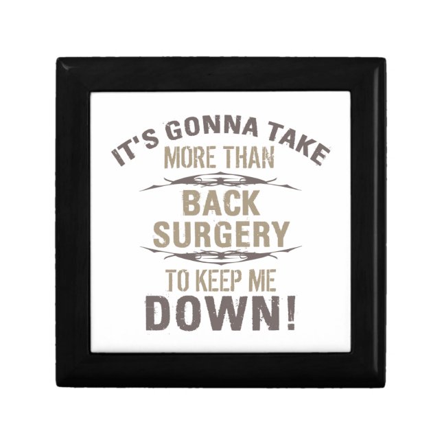 Back Surgery Humor Gift Box (Front)
