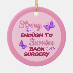 Back Surgery Recovery Ceramic Ornament