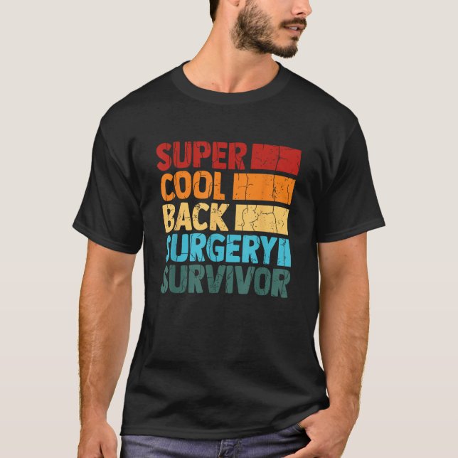 Back Surgery Survivor Funny Scoliosis Spinal Graph T-Shirt (Front)