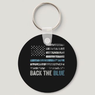 Back the Blue American Diabetes Patriotic Flag Keychain