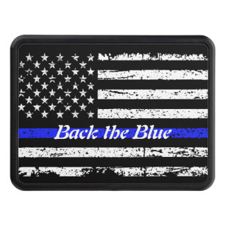 Back the Blue, Blue Line Flag Trailer Hitch Cover