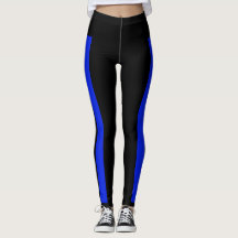 BACK THE BLUE Blue stripe leggings