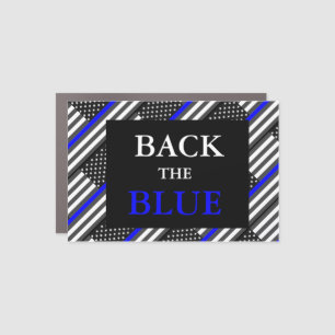 BACK THE BLUE CAR MAGNET