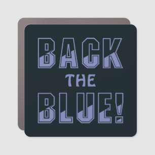 BACK THE BLUE CAR MAGNET