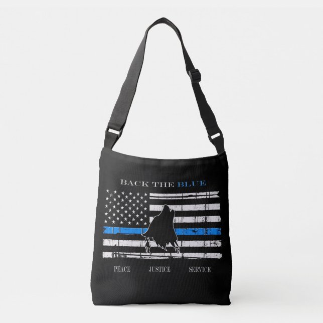 Back the Blue Crossbody Bag (Front)
